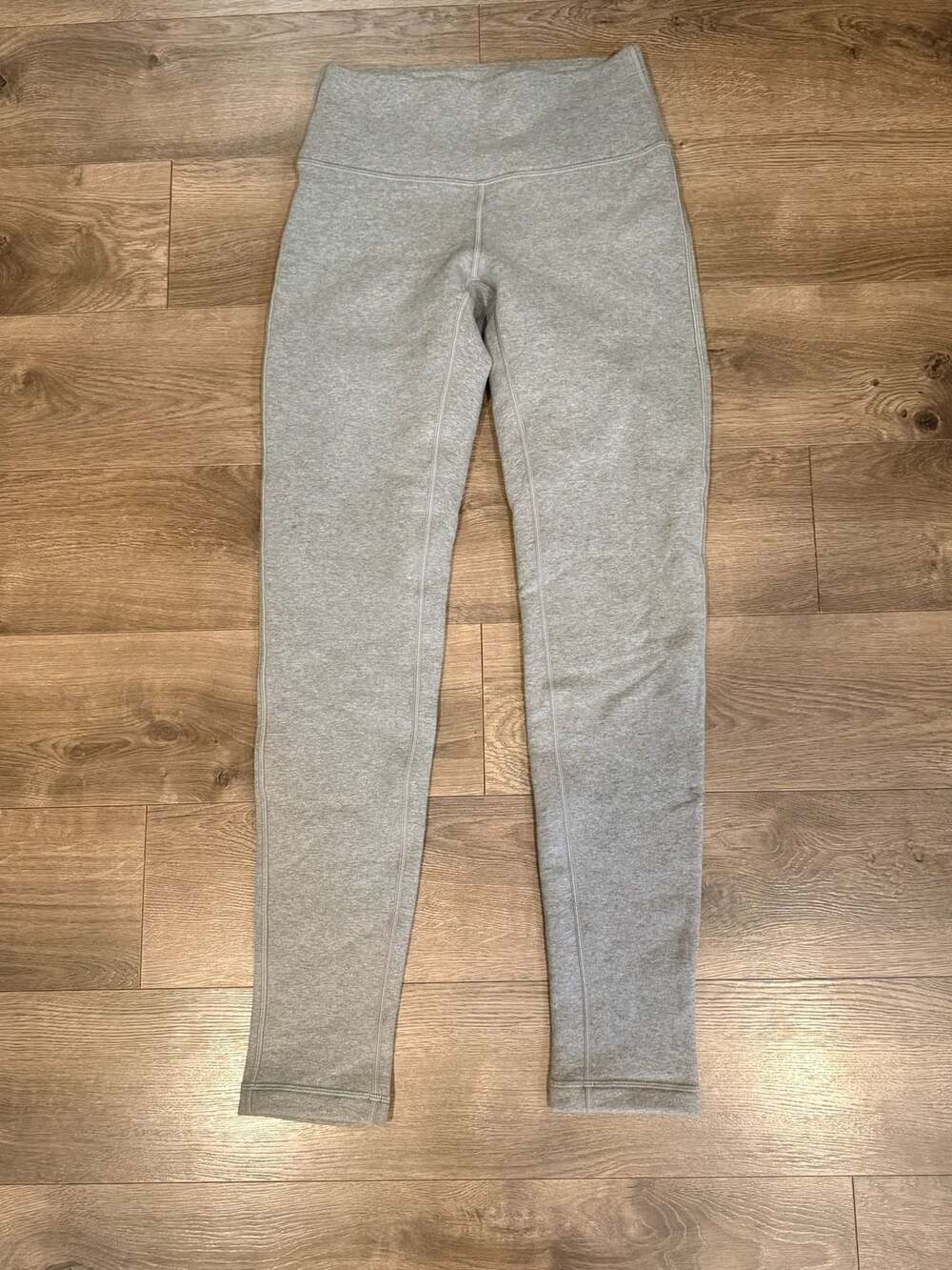 Lululemon High-Rise Fleece Leggings Size 4 Heather Grey